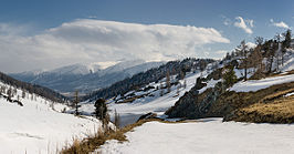 Bergpas tussen de bergketen Sarymsaqty en de Tarbagataj.