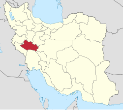 Lage der Provinz Luristan im Iran