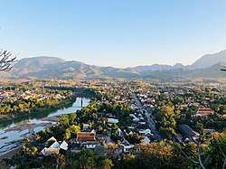 Pemandangan kota Luang Prabang