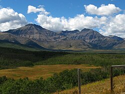 Mount Dungarvan & Cloudy Ridge to the west of Twin Butte.