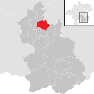 Lage der Gemeinde Nußbach (Oberösterreich) im Bezirk Kirchdorf (anklickbare Karte)