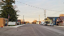 The village of Perrinton along Robinson Street