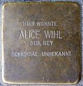 Stolperstein für Alice Wihl (Meister-Ekkehart-Straße 5)