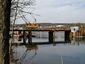 Hochrheinbrücke bei Laufenburg während des Baus im März 2003