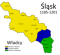 1185–1201      Bolesław I Wysoki      Jarosław opolski      Mieszko I Plątonogi