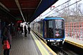 The above ground island platform at Aluche