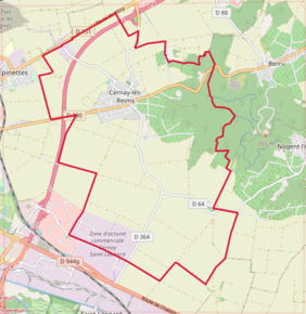 Poziția localității Cernay-lès-Reims