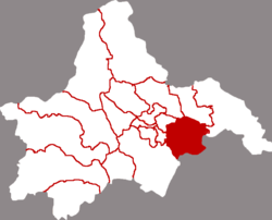 Location of Longquanyi in Chengdu