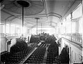 Interieur Grote Zaal vóór de brand. Glasnegatief, ca. 1885.