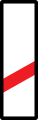 6c I: Ein Balken – Ent­fer­nung zur Eisen­bahn­kreu­zung ca. 80 m, rechts der Fahrbahn