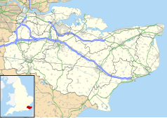 Mapa konturowa Kentu, u góry nieco na lewo znajduje się punkt z opisem „Rochester”