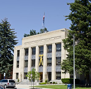 Das Gallatin County Courthouse in Bozeman, seit 1987 im NRHP gelistet[1]