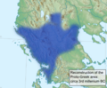 Image 25Proto-Greek linguistic area according to linguist Vladimir I. Georgiev. (from History of Greece)