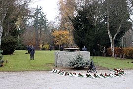 Kirkegård i Limburg, Tyskland, for tyske falne fra slaget