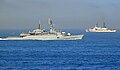 PNS Tippu Sultan participating in Exercise Aman in Indian Ocean with the United States Coast Guard in 2009.