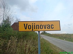 Signboard a town reading Vojinovac