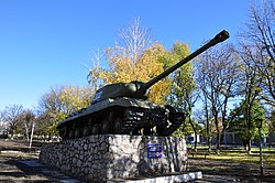 Tank monument of Nyzhni Sirohozy