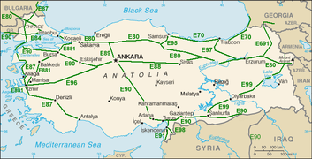 Türkiye'de E-yolları ağı