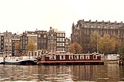 A houseboat in Amsterdam