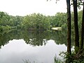 Resten van de vijver en het park Kamp Neusustrum