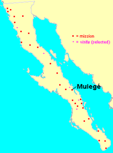 Location on the Baja California Peninsula.