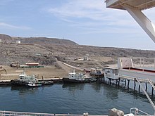 A small port with a few ships docked