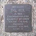 Stolperstein in Bietigheim-Bissingen für Emil Weil (3. September 2017)