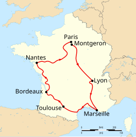 Karte Tour de France 1904