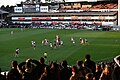 Southport's Wylie Buzza almost pulled in a spectular contested mark in the final minute