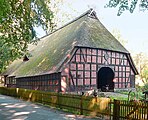 Niedersachsengiebel bei einem Fachhallenhaus von 1798 (Heidemuseum Rischmannshof)