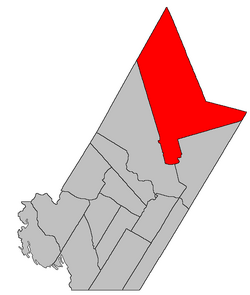 Location within York County, New Brunswick.