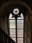 Fenster aus gotischer Stadtpfarrkirche im Nordturm