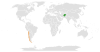 Location map for Afghanistan and Chile.