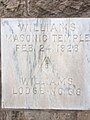 Cornerstone of the Williams Masonic Lodge