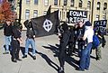 Solkors som emblem for den nynazistiske gruppa Aryan Guard i Alberta i Canada Foto: calgary, 2007