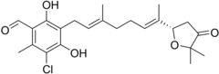 Structural formula of ascofuranone