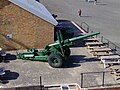 5.5-inch field gun from World War II outside the tearoom