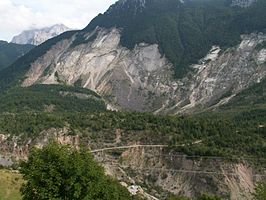 Noordflank van de Monte Toc