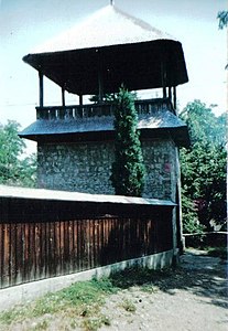 Belfry of church in Buciumi