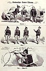 Der Kladderadatsch vom August 1866 bringt es auf den Punkt: Entweder Mitmarschieren oder die Annexion Berliner Blau auf der Landkarte: König Georg V, König Johann und Friederich Wilhelm I.