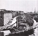 View of Fort Morgan in 1864, after its recapture.