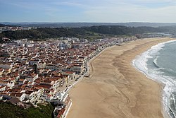 Nazaré látképe Sítióból 2013 februárjában