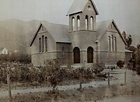 Old North Church in Sierra Madre at completion in 1890
