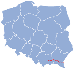 Mapa przebiegu linii kolejowej 108