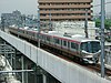 A TX-2000 series train in test runs on the Tsukuba Express line before it opened in 2005