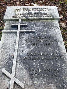 Waclaw Orlikowsky (1921–1995) Ballettmeister. Rudolf (der Jüngere) (1911–2005) und Lisa Liechtenhan. Grab auf dem Friedhof am Hörnli