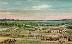 Die Missionsstation, ca. 1840