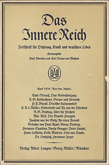 Titelblatt der ersten Ausgabe (April 1934)
