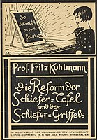 Broschüre für eine „Pult-Schiefertafel“, 1929