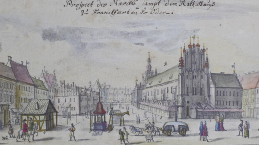 Marktplatz von Frankfurt Oder 1690